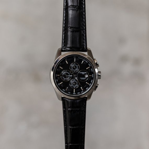 механічний годинник Carnival Genius Prime Silver, 2 ремінці - Зображення 4