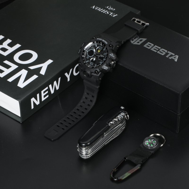 подарунковий набір,водостійкий тактичний годинник Besta Box Peremoga Set , з компасом - Зображення 5