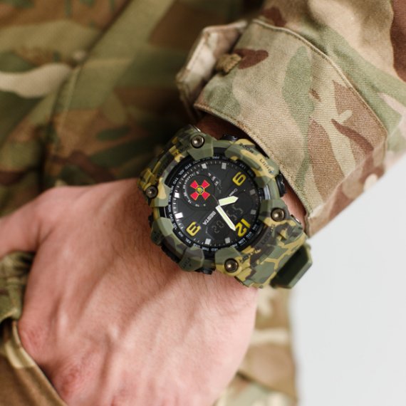 водостійкий тактичний годинник Skmei Brave ЗСУ - Зображення 5