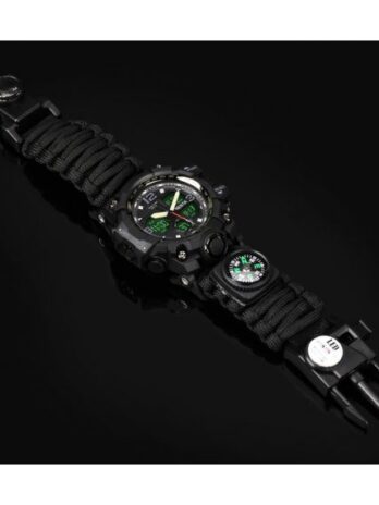 водостійкий тактичний годинник Besta Life Pro AllBlack з компасом