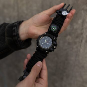 водостійкий тактичний годинник Besta Life Pro AllBlack з компасом