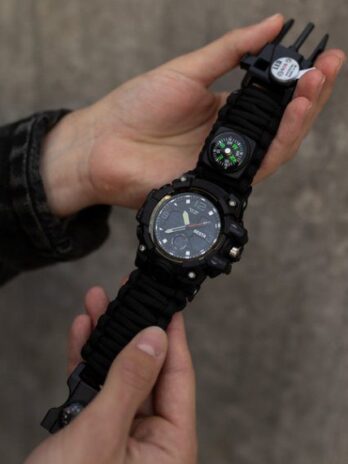 водостійкий тактичний годинник Besta Life Pro AllBlack з компасом