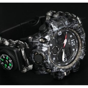 водостійкий тактичний годинник Besta Life Pro Grey з компасом