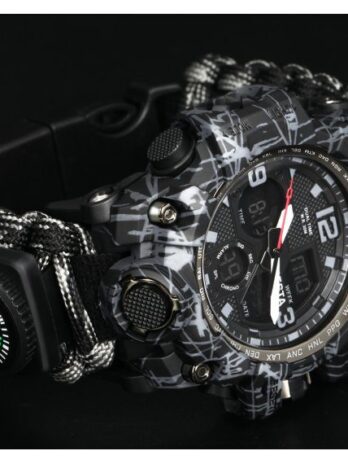 водостійкий тактичний годинник Besta Life Pro Grey з компасом