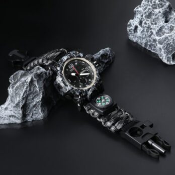 водостійкий тактичний годинник Besta Life Pro Grey з компасом