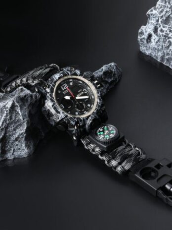 водостійкий тактичний годинник Besta Life Pro Grey з компасом