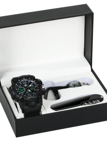 подарунковий набір,водостійкий тактичний годинник Besta Box Peremoga Set , з компасом