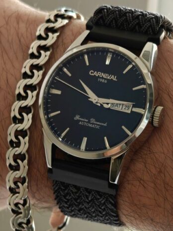 механічний годинник Carnival Flagman Magnetic Grey, 2 ремінці