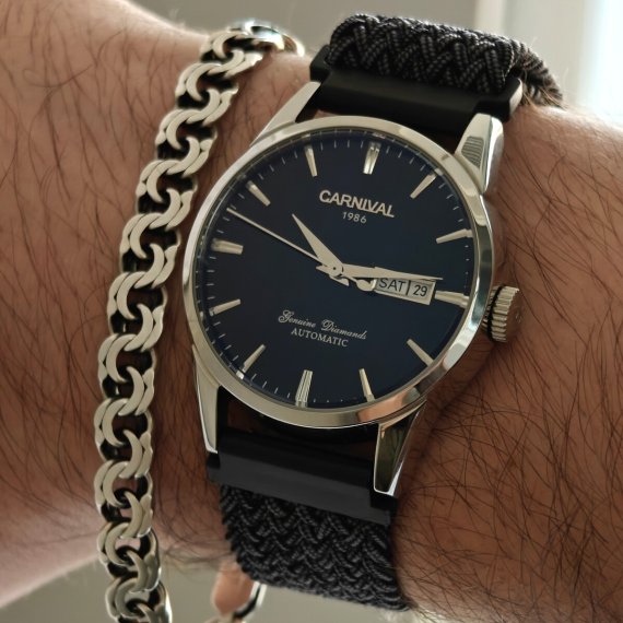 механічний годинник Carnival Flagman Magnetic Grey, 2 ремінці - Зображення 2