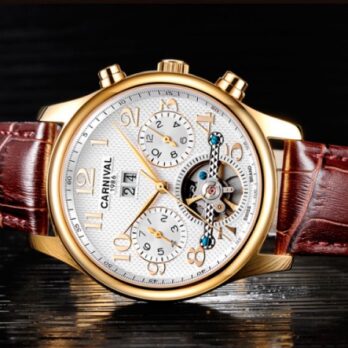 механічний годинник Carnival Swiss Brown