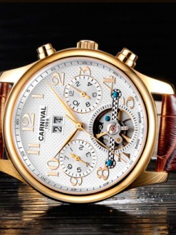 механічний годинник Carnival Swiss Brown