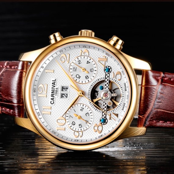 механічний годинник Carnival Swiss Brown - Зображення 5