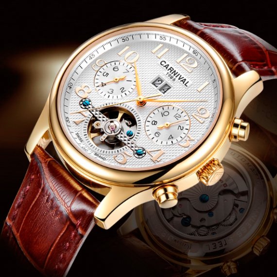 механічний годинник Carnival Swiss Brown - Зображення 2