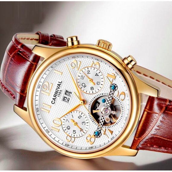 механічний годинник Carnival Swiss Brown - Зображення 7