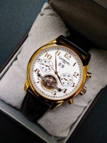 механічний годинник Carnival Swiss Brown