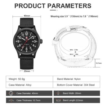 тактичний годинник Cheetah Command Black