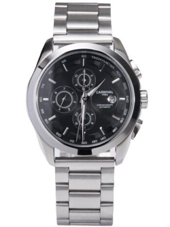 механічний годинник Carnival Genius Prime Silver, 2 ремінці