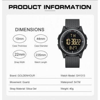 водостійкий тактичний годинник GoldenHour Water