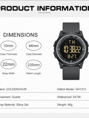 водостійкий тактичний годинник GoldenHour Water