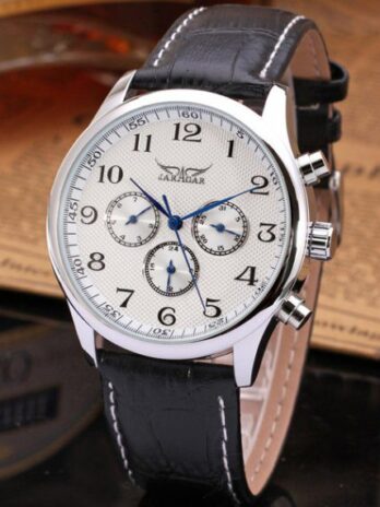 механічний годинник Jaragar Elite White