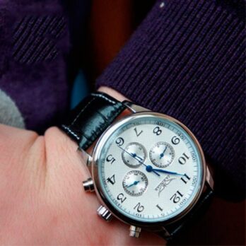 механічний годинник Jaragar Elite White