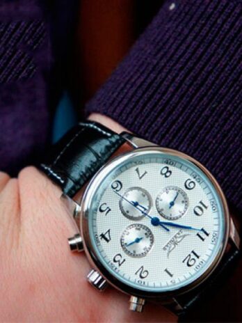 механічний годинник Jaragar Elite White