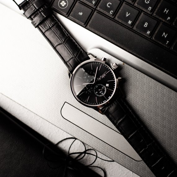 водостійкий годинник Lee Cooper Leather Black - Зображення 4