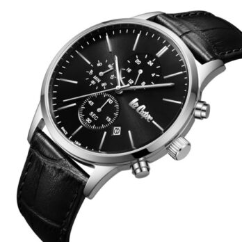 водостійкий годинник Lee Cooper Leather Black