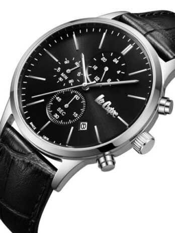 водостійкий годинник Lee Cooper Leather Black