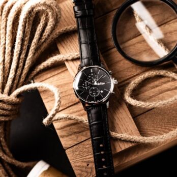 водостійкий годинник Lee Cooper Leather Black