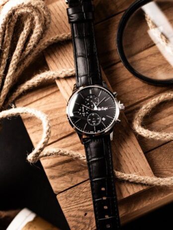 водостійкий годинник Lee Cooper Leather Black