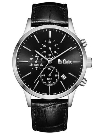 водостійкий годинник Lee Cooper Leather Black