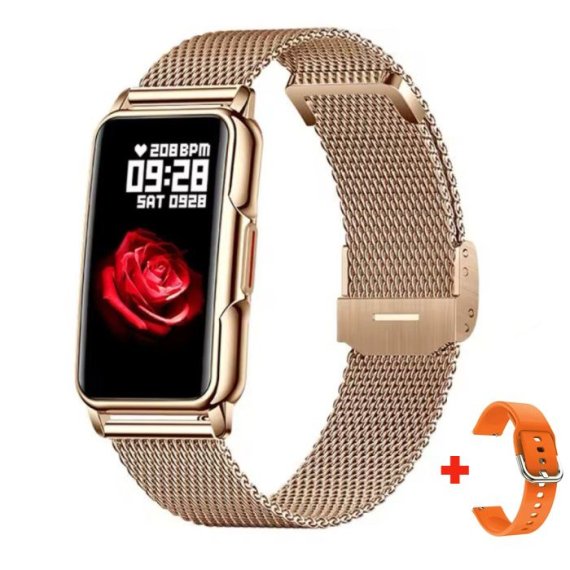 Розумний смарт годинник Smart Mioband Nano+ Gold, 2 ремінці - Зображення 7