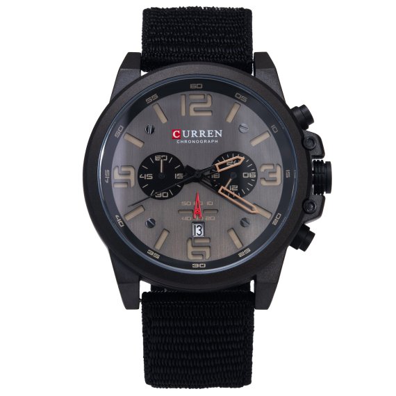 годинник Curren Monreal Armor Black, 2 ремінці - Зображення 6