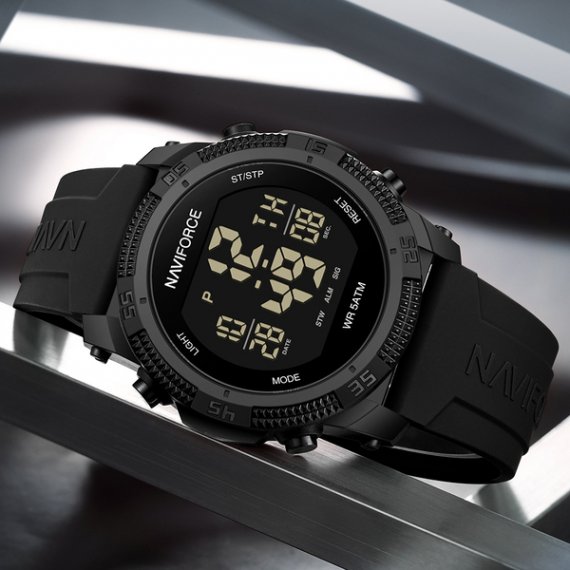 водостійкий тактичний годинник Naviforce Europe Black - Зображення 3