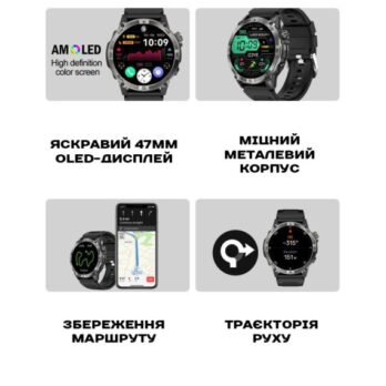 Розумний смарт годинник North Edge GPS Smart Titan з компасом