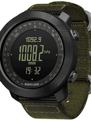 водостійкий тактичний годинник North Edge Apache Green 5BAR з компасом