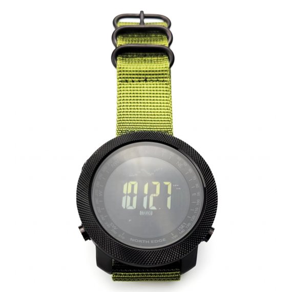 водостійкий тактичний годинник North Edge Apache Green 5BAR з компасом - Зображення 4
