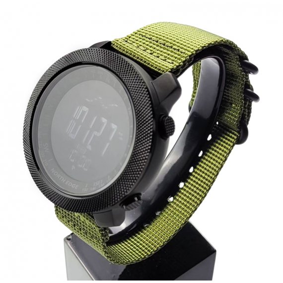 водостійкий тактичний годинник North Edge Apache Green 5BAR з компасом - Зображення 6