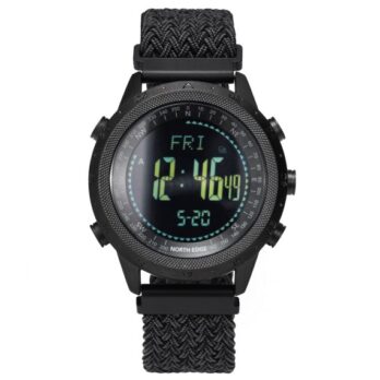 водостійкий тактичний годинник North Edge Desert Nylon Power 5BAR з компасом