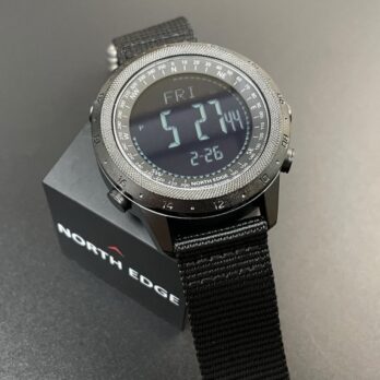 водостійкий тактичний годинник North Edge Desert Nylon Power 5BAR з компасом