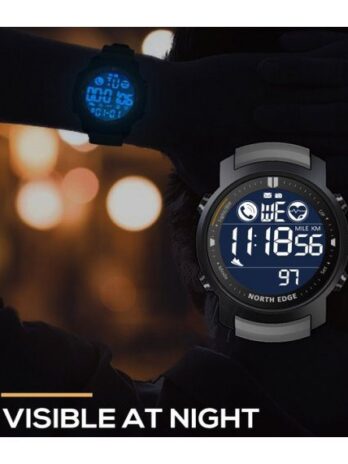 водостійкий тактичний годинник North Edge Laker Black 5BAR