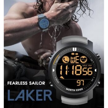 водостійкий тактичний годинник North Edge Laker Black 5BAR