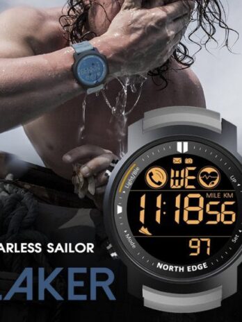 водостійкий тактичний годинник North Edge Laker Black 5BAR