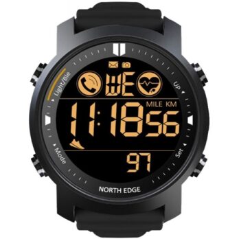 водостійкий тактичний годинник North Edge Laker Black 5BAR