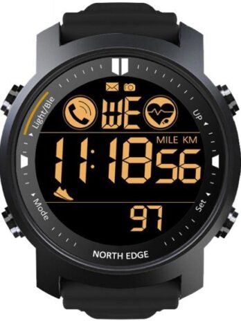 водостійкий тактичний годинник North Edge Laker Black 5BAR