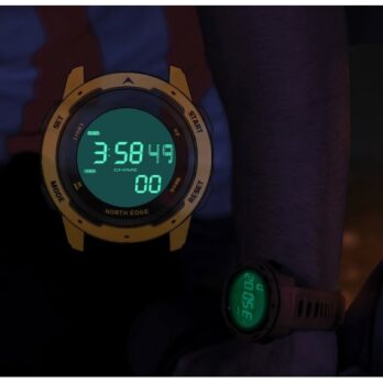 водостійкий тактичний годинник North Edge MARS Pro Black 5BAR