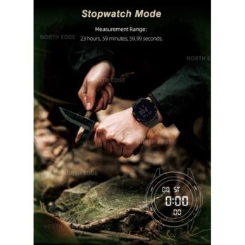 водостійкий тактичний годинник North Edge Terrax Black