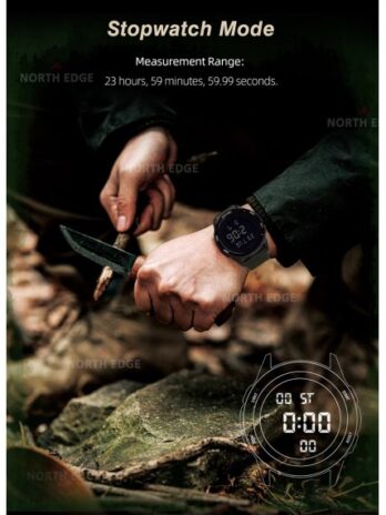 водостійкий тактичний годинник North Edge Terrax Black