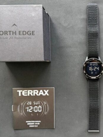 водостійкий тактичний годинник North Edge Terrax Black